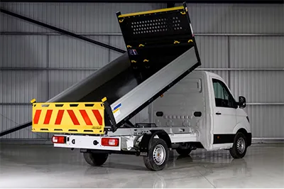 Ingimex Tipper — detail shot (rear 3/4 raised)